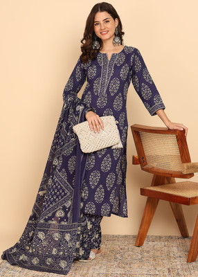 VBUYZ Women Kurta Palazzo Dupatta Set