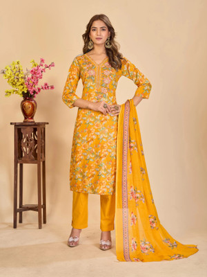 Larqi Women Kurta Pant Dupatta Set