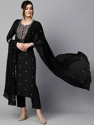 TOULIN FAB Women Kurta Palazzo Dupatta Set