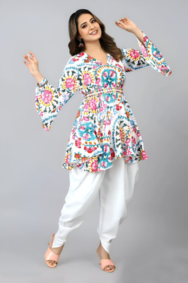 pk creation Women Kurta Dhoti Pant Set