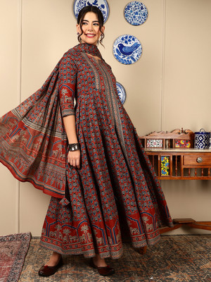 Gulmohar Jaipur Women Kurta Palazzo Dupatta Set