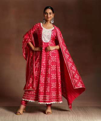 LIBAS Women Kurta Churidar Dupatta Set