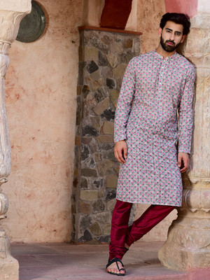 HOUSE OF DEYANN Men Kurta Churidar Set
