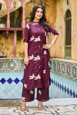 YAGNIK FASHION Women Kurti Palazzo Set