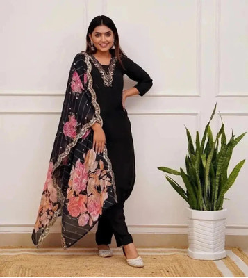 GAUNKICREATION Women Kurta Pant Dupatta Set