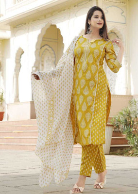 SSoShHub Women Kurta Pant Dupatta Set