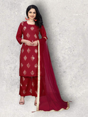 HOC's Women Kurta Palazzo Dupatta Set