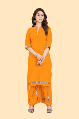 VIRASAT ENTERPRISE Women Ethnic Top Palazzo Set