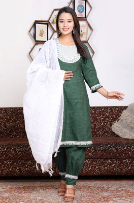 sd creation Women Ethnic Top Pant Dupatta Set