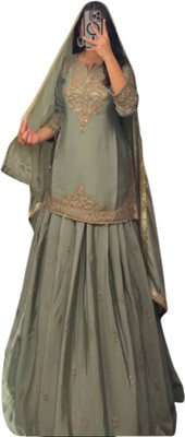 NIDHI'S FASHION Women Ethnic Top Palazzo Dupatta Set