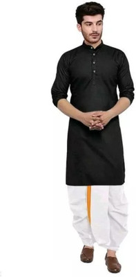SONBAI Men Kurta Dhoti Set
