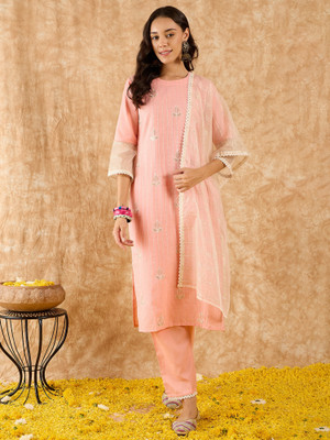 Indo Era Women Kurta Pant Dupatta Set