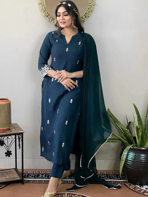 Sai Creation Women Kurti Pant Dupatta Set