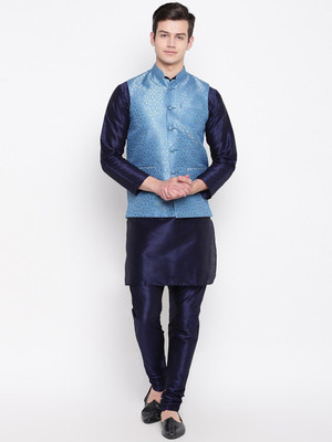 MAG Men Kurta Churidar Ethnic Jacket Set