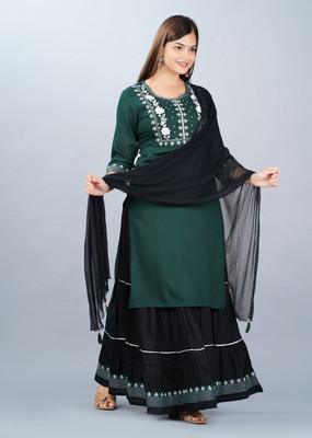 RIVISHA Women Kurta Skirt Dupatta Set