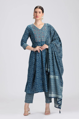 Cotton Culture Women Kurta Pant Attached Dupatta Set