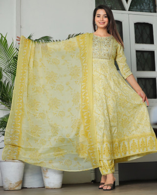 VASTRA SHRI FASHIONS Embroidered, Printed Kurta, Trouser/Pant & Dupatta Set
