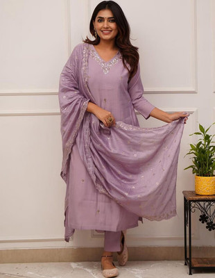 FOXDX Women Kurti Pant Dupatta Set