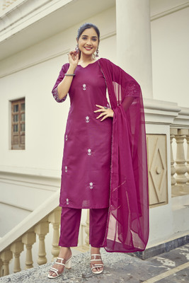 TRAHIMAM Women Kurti Pant Dupatta Set