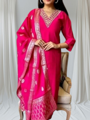 Rifashionvk Women Crop Top Dhoti Pant Ethnic Jacket Set