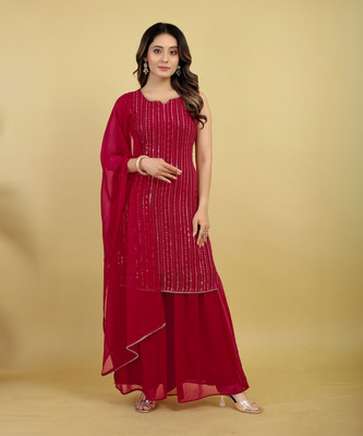 TILKI Women Kurti Sharara Dupatta Set