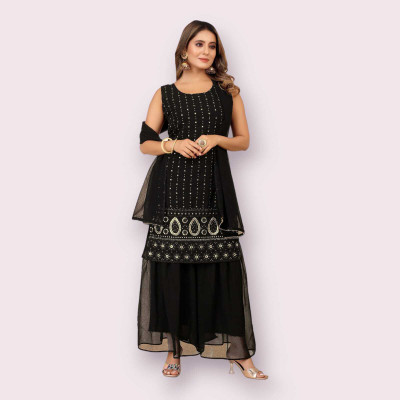 TILKI Women Kurta Sharara Dupatta Set