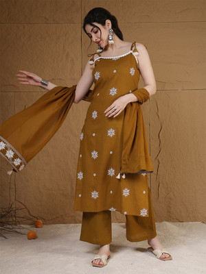 KIMAYRA Women Kurta Palazzo Dupatta Set