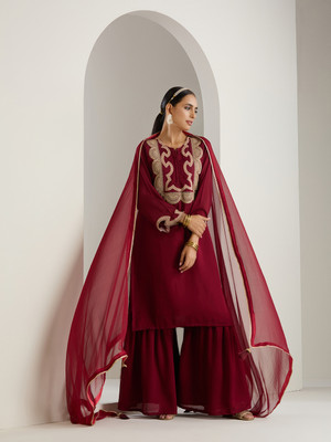 Ishin Women Kurta Sharara Dupatta Set
