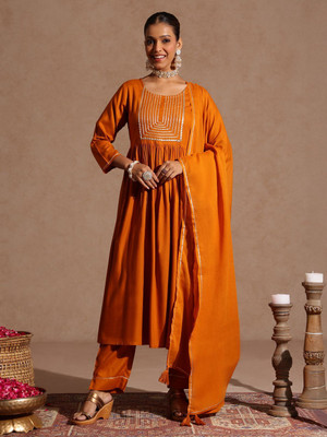Janasya Women Kurti Pant Dupatta Set