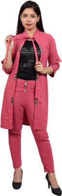 MYKUKI Women Ethnic Top Pant Ethnic Jacket Set