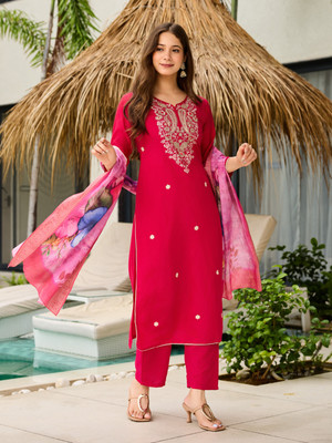 Tasrika Floral Print Kurta, Trouser/Pant & Dupatta Set