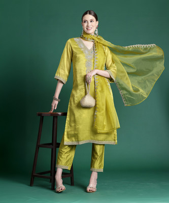 Indo Era Women Kurta Pant Dupatta Set