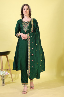 Granthva Fab Women Kurta Pant Dupatta Set