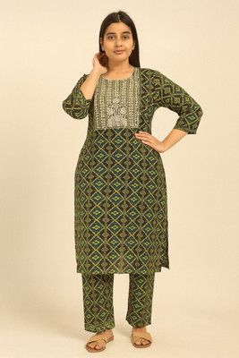 Riddhisworld Women Kurti Pant Set