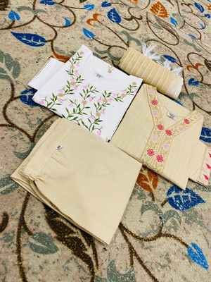 R A TEXTILE Women Kurti Pant Dupatta Set