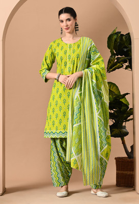 METAFAB Women Kurti Patiala Dupatta Set