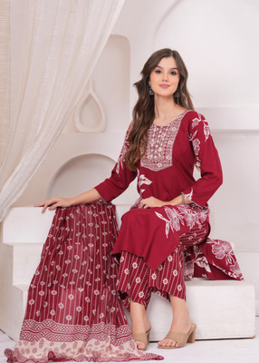 JC4U Women Kurta Pant Dupatta Set