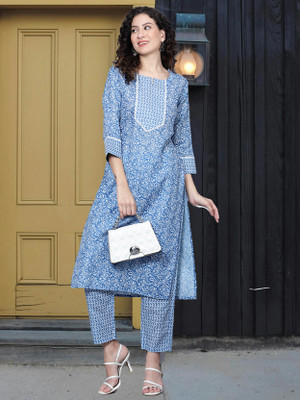 RamJanki Women Kurti Pyjama Set