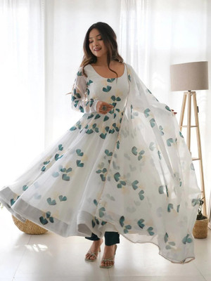 HELWIN DESIGNER Anarkali Gown(Multicolor)