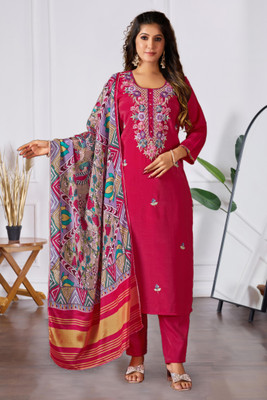 KPHOUSE Self Design Kurta, Trouser/Pant & Dupatta Set