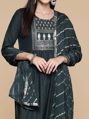 House of Pataudi Women Kurta Pant Dupatta Set