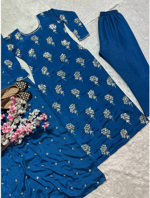 NITUFAB Women Ethnic Top Pant Dupatta Set