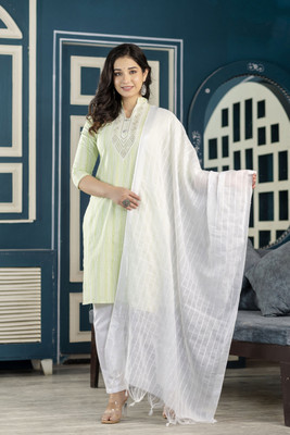 ATTIREGURU Women Kurti Pant Dupatta Set