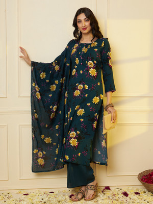 Tissu Women Kurta Palazzo Dupatta Set