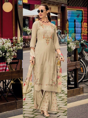 Trendmalls Women Kurta Palazzo Dupatta Set