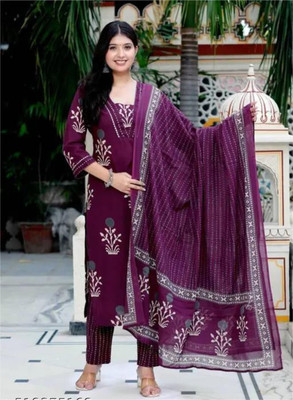 Janardan Women Kurti Pant Dupatta Set