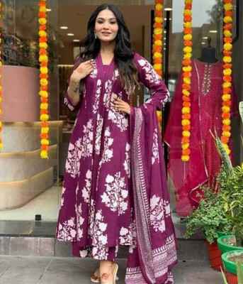 ptfcreation Women Kurta Pant Attached Dupatta Set