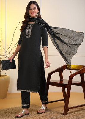 Hiva Trendz Embroidered Kurta, Trouser/Pant & Dupatta Set