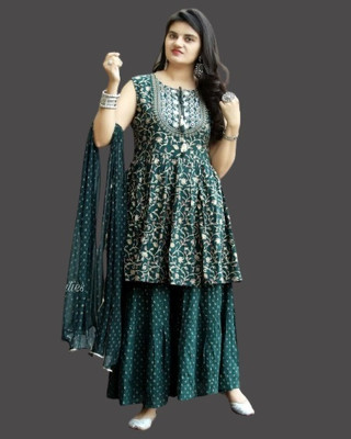 City Craft Women Kurta Palazzo Dupatta Set