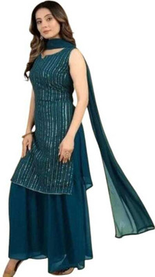 HouseOfCommon Women Kurta Sharara Dupatta Set